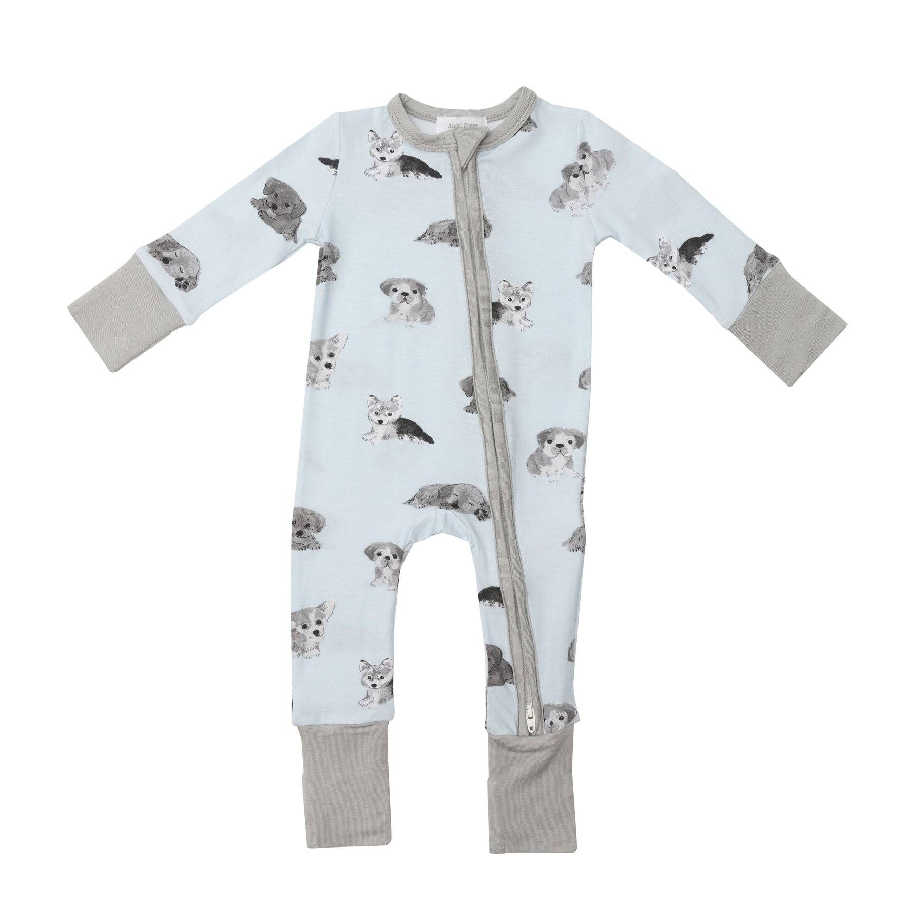 Blue Soft Puppies Bamboo Romper - Twinkle Twinkle Little One