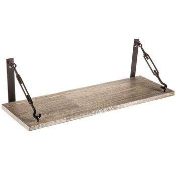 Barnwood Industrial Wall Shelf