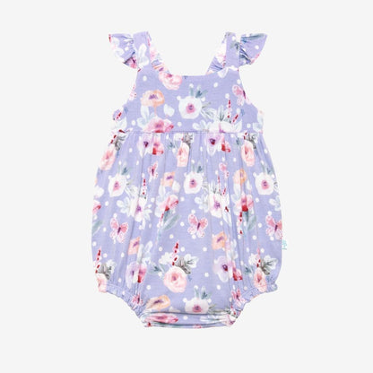 Samantha Basic Ruffled Capsleeve Bubble Romper - Twinkle Twinkle Little One