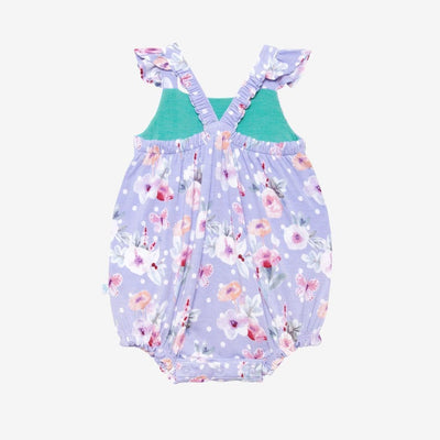 Samantha Basic Ruffled Capsleeve Bubble Romper