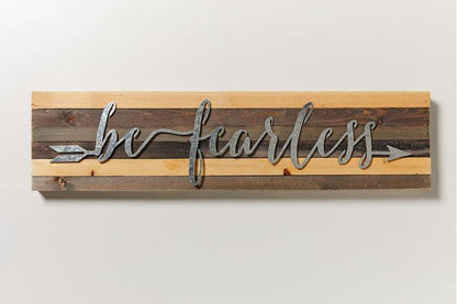 Be Fearless 32x8 Reclaimed Wood Wall Art - Twinkle Twinkle Little One