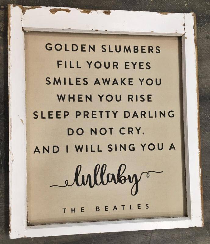 Beatles Lullaby Window Framed Art