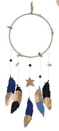 Black & Blue Starry Luxe Circle Leather Dreamer Mobile