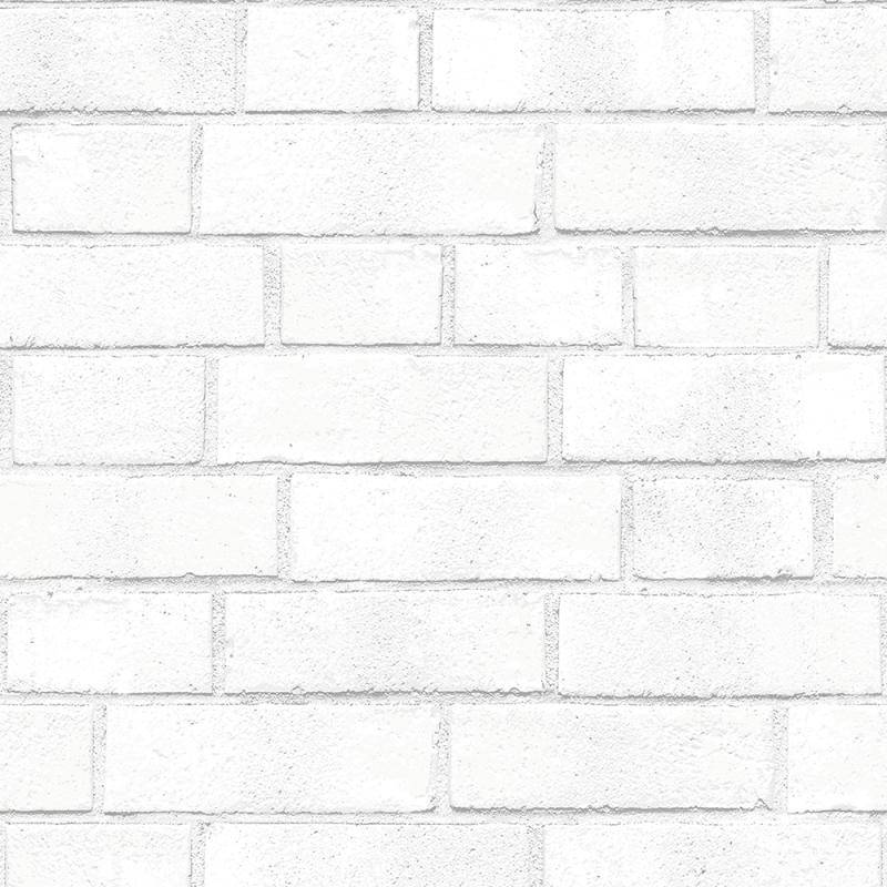 Brick Textured White Removable Wallpaper