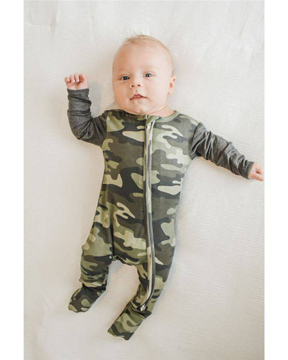 Camo Zip Footie - Twinkle Twinkle Little One