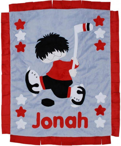 Check Mate Boogie Baby Crib Blanket with Trim