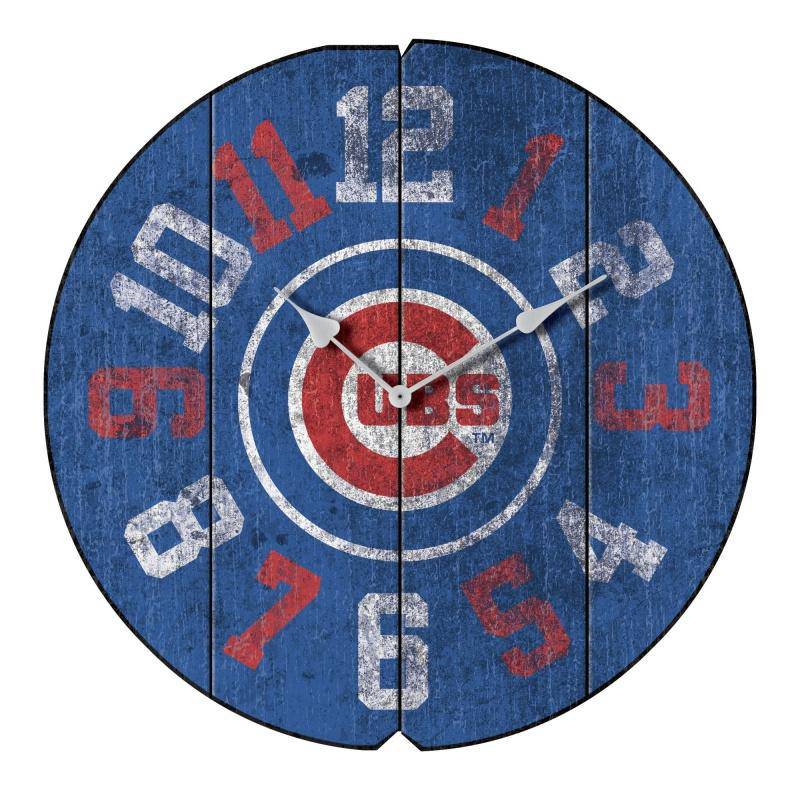 Chicago Cubs Round Vintage Clock