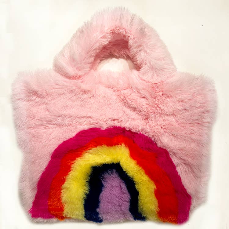 Furry Rainbow Tote Purse - Twinkle Twinkle Little One