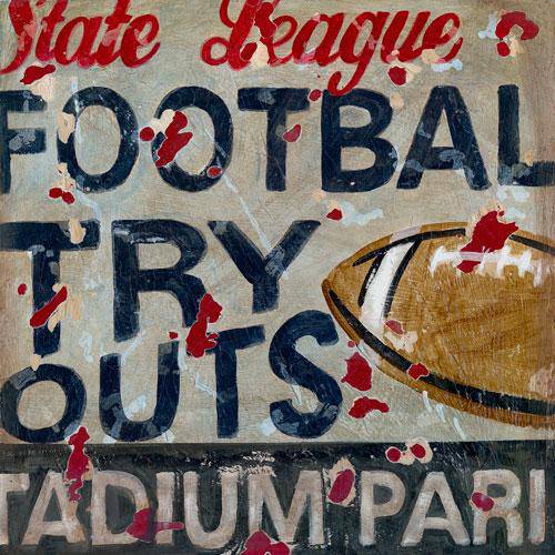 Football Tryouts - Canvas Reproduction