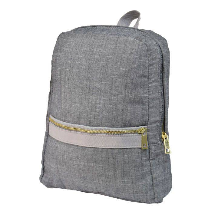 Grey Chambray Small Backpack - Twinkle Twinkle Little One