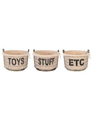 Toys, Stuff and Etc. Baskets Set of 3