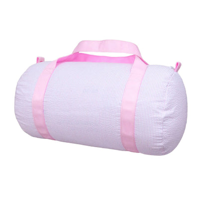 Pink Seersucker Medium Duffel - Twinkle Twinkle Little One