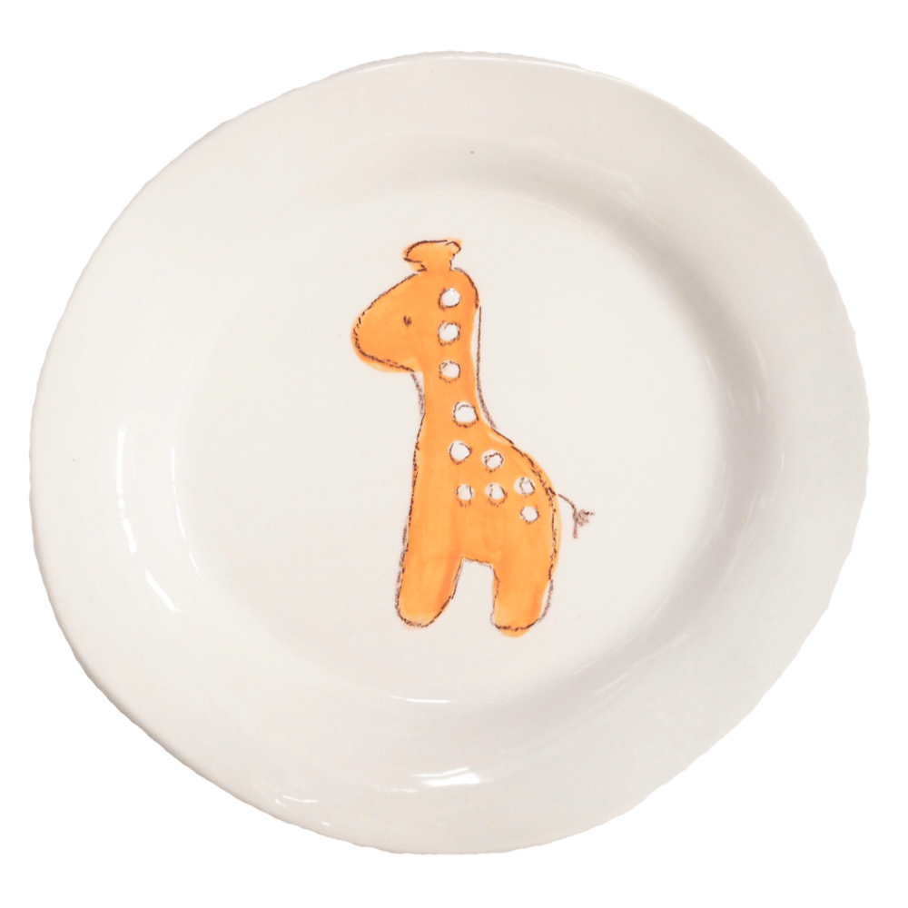 Orange Giraffe Character Personalized Ceramic Dish Collection