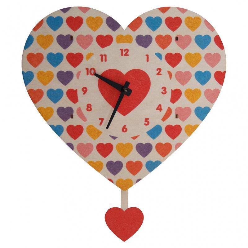 Heart Pendulum 3-D Clock
