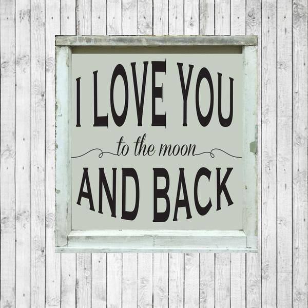 I Love You to the Moon & Back Window Framed Art