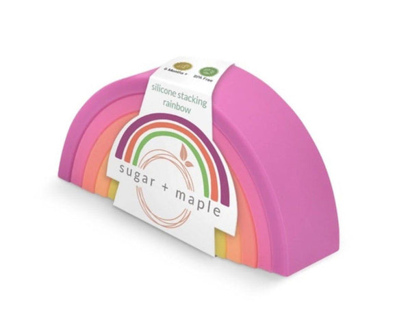 Sugar + Maple 6 piece Silicone Stacking Rainbow - Twinkle Twinkle Little One