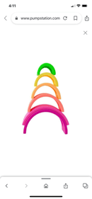 Sugar + Maple 6 piece Silicone Stacking Rainbow - Twinkle Twinkle Little One