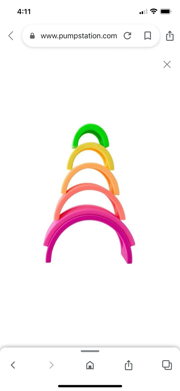 Sugar + Maple 6 piece Silicone Stacking Rainbow - Twinkle Twinkle Little One