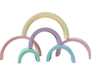 Sugar + Maple 6 piece Silicone Stacking Rainbow - Twinkle Twinkle Little One
