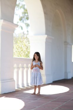 Santorini Sleeveless Gathered Waist Dress - Twinkle Twinkle Little One