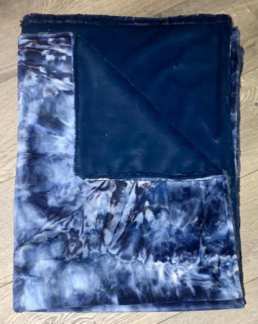 Limited Edition Minky Blanket - Navy Tie Dye - Twinkle Twinkle Little One