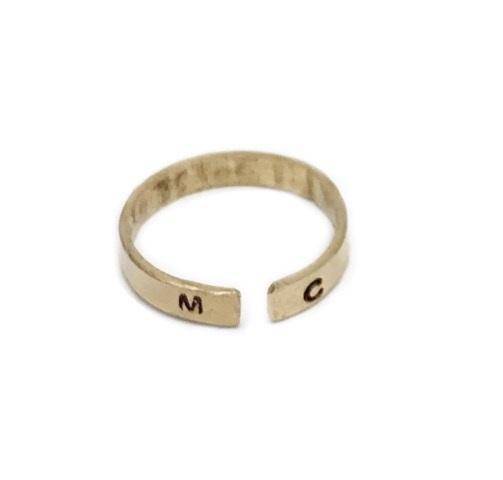 Initial & Date Stamped Stacking Rings