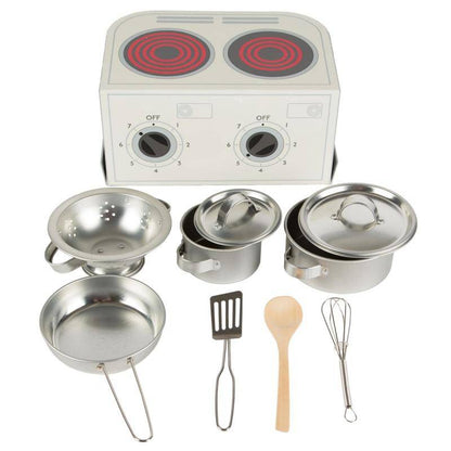 Kids Kitchen Cooking Box Set Grey Stars
