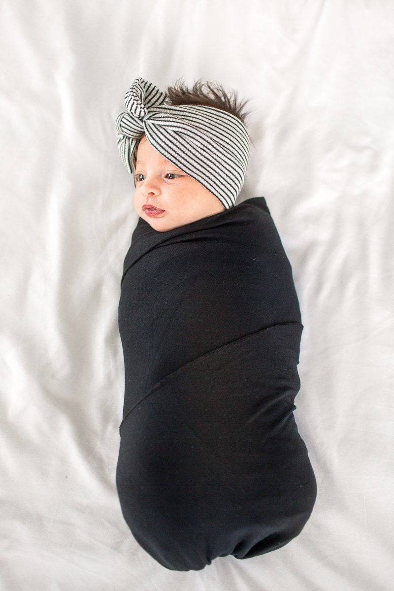 Midnight Knit Swaddle Blanket - Twinkle Twinkle Little One