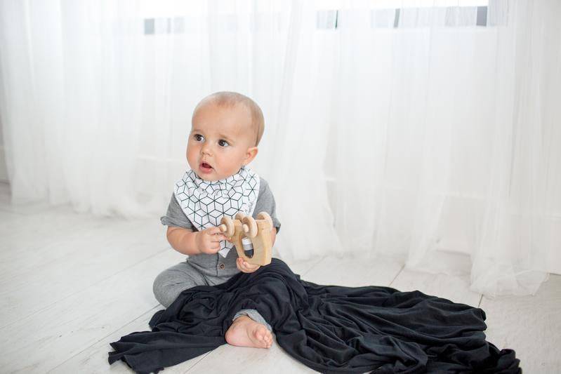 Midnight Knit Swaddle Blanket - Twinkle Twinkle Little One