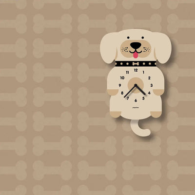Chocolate Lab Puppy Pendulum 3-D Clock - Twinkle Twinkle Little One