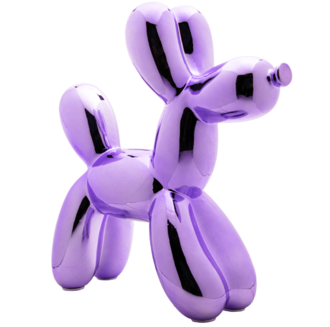 Lavender Mini Balloon Dog Bank-7.5" - Twinkle Twinkle Little One