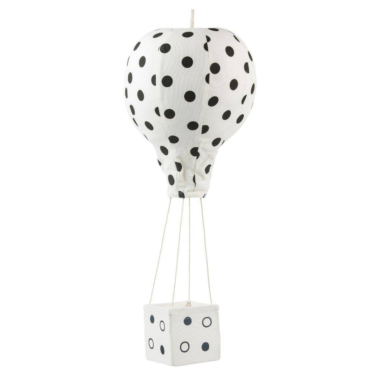 Lil' Polka Dot Hot Air Balloon Mobile in Black - Twinkle Twinkle Little One