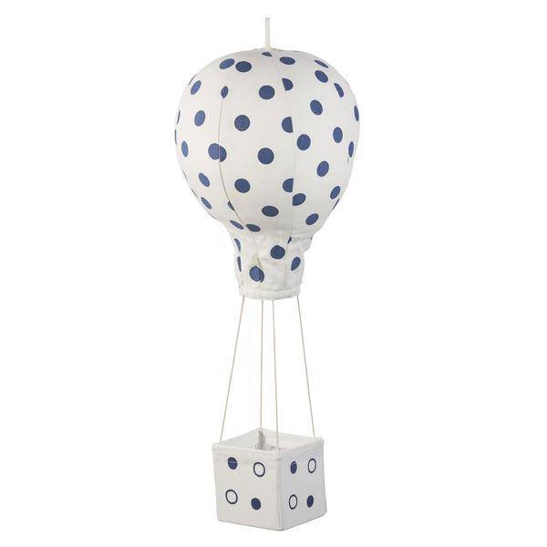 Lil' Polka Dot Hot Air Balloon Mobile in Navy - Twinkle Twinkle Little One