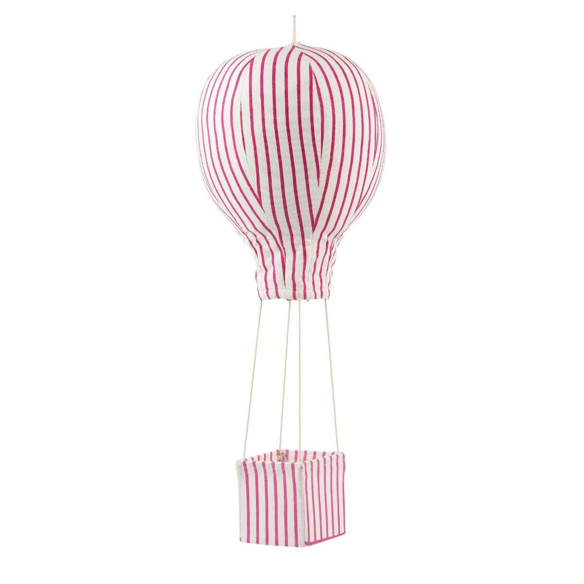 Lil' Pinstriped Hot Air Balloon Mobile in Fuchsia - Twinkle Twinkle Little One