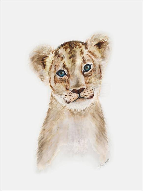 Lion Cub Portrait Canvas