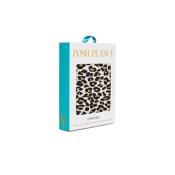 Lana Leopard Tan Crib Sheet - Twinkle Twinkle Little One
