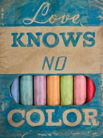 Love Knows No Color - Canvas Reproduction
