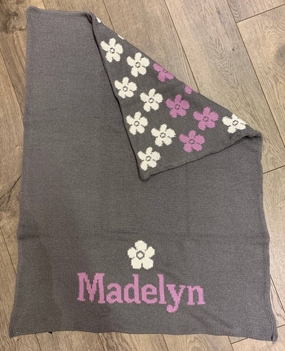 Flowers Double Cotton Knit Blanket - Twinkle Twinkle Little One
