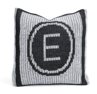 Metallic Classic Monogram Double Border Pillow