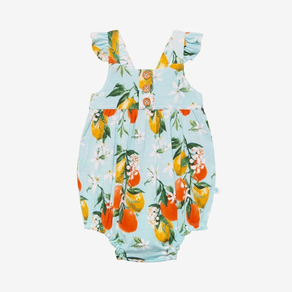 Mirabella Henley Ruffled Capsleeve Bubble Romper - Twinkle Twinkle Little One