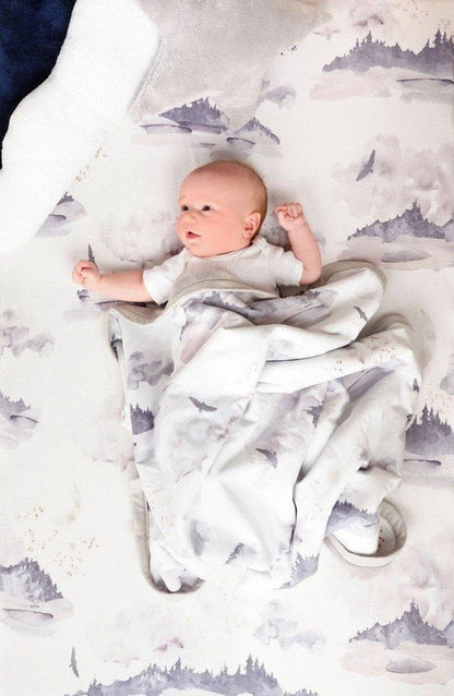 Misty Mountain Jersey Crib Sheet