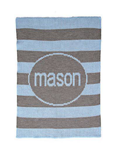 Modern Stripe Stroller Blanket - Twinkle Twinkle Little One