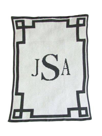 Monogram & Scroll Stroller Blanket - Twinkle Twinkle Little One