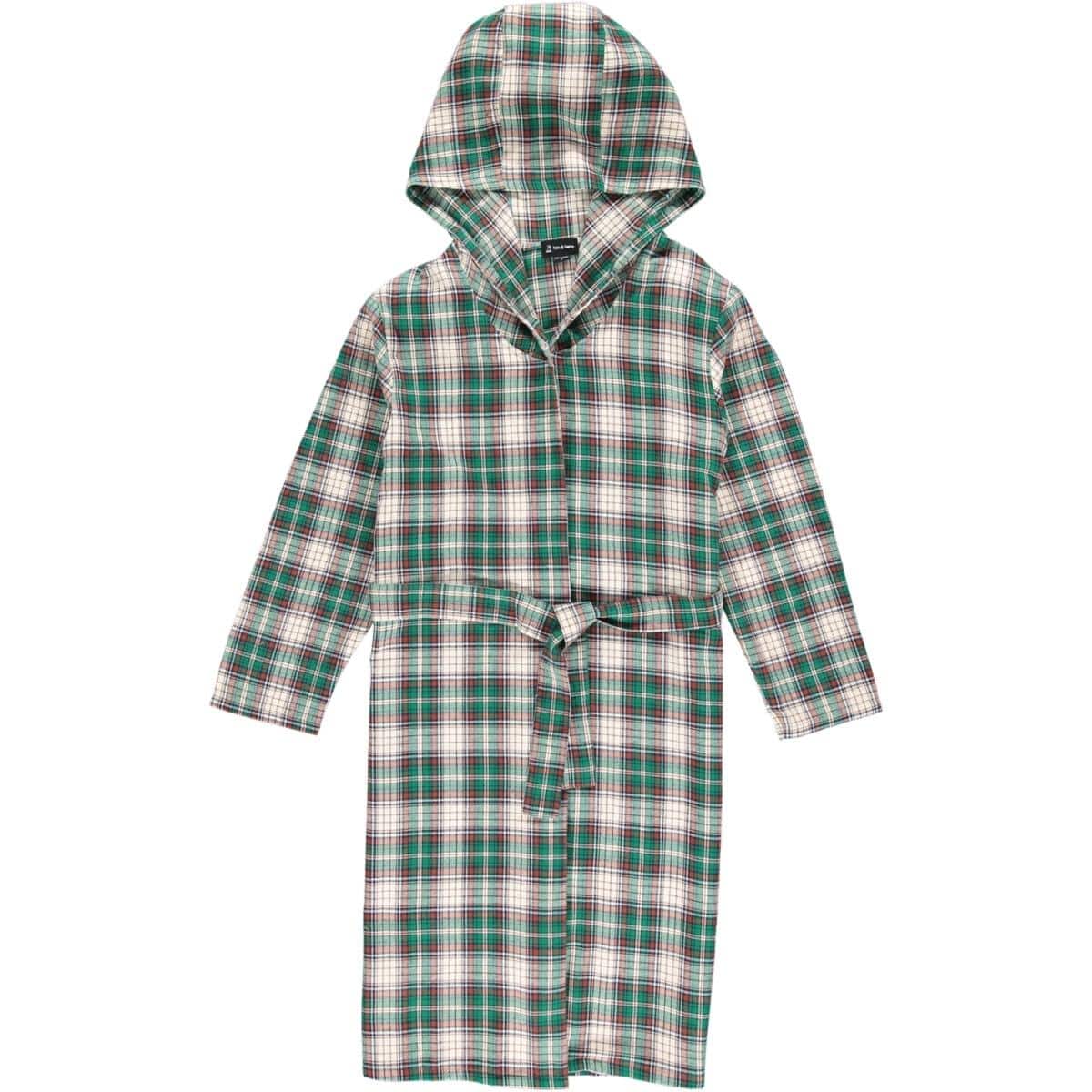 Munford Lounge Robe - Green, Brown, Navy Plaid - Twinkle Twinkle Little One