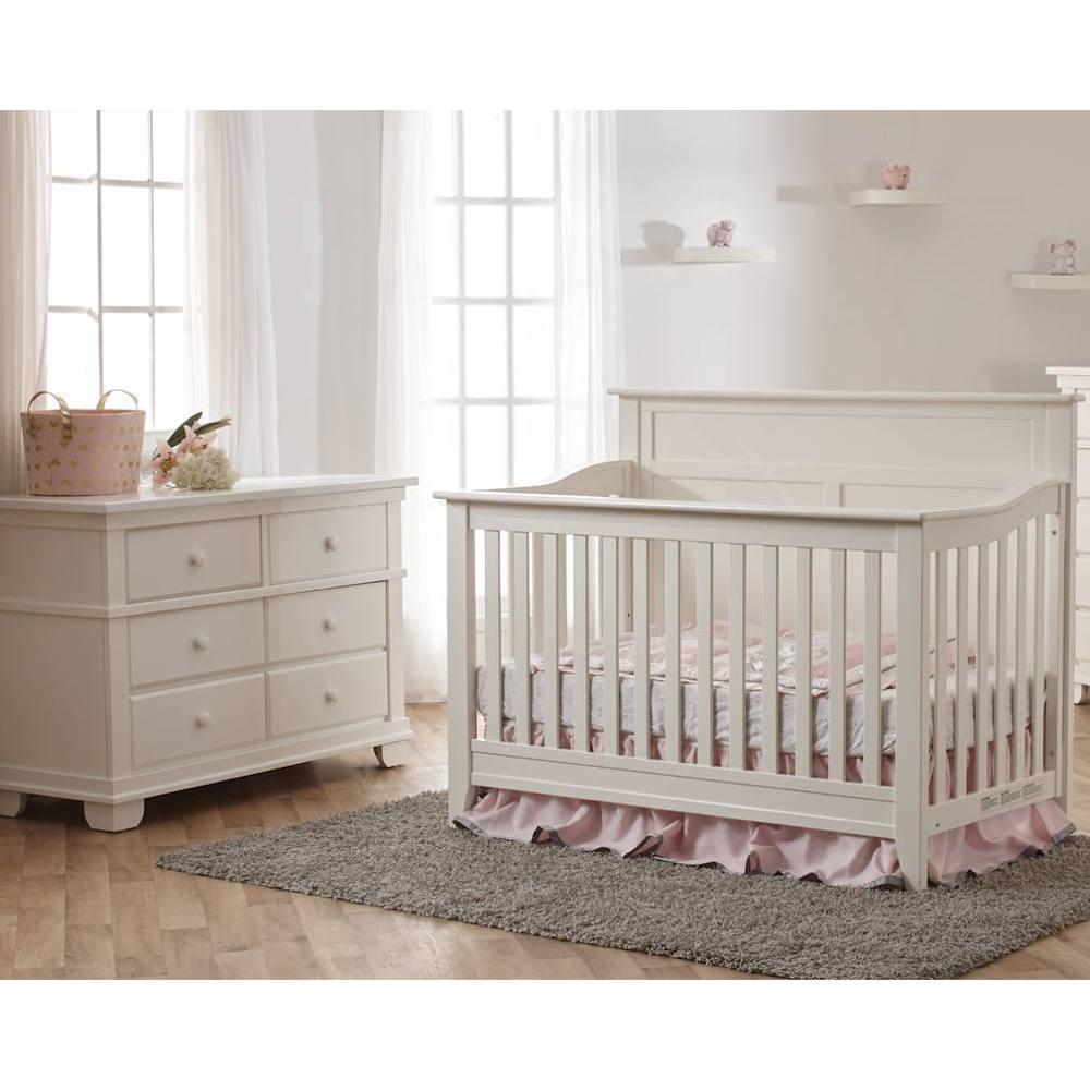 Pali Napoli Flat-Top Forever Crib + Double Dresser Set - Twinkle Twinkle Little One