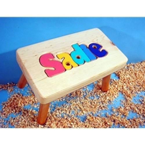 Personalized Puzzle Name Step Stool