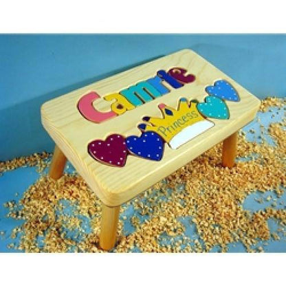 Personalized Puzzle Princess Stool - Twinkle Twinkle Little One