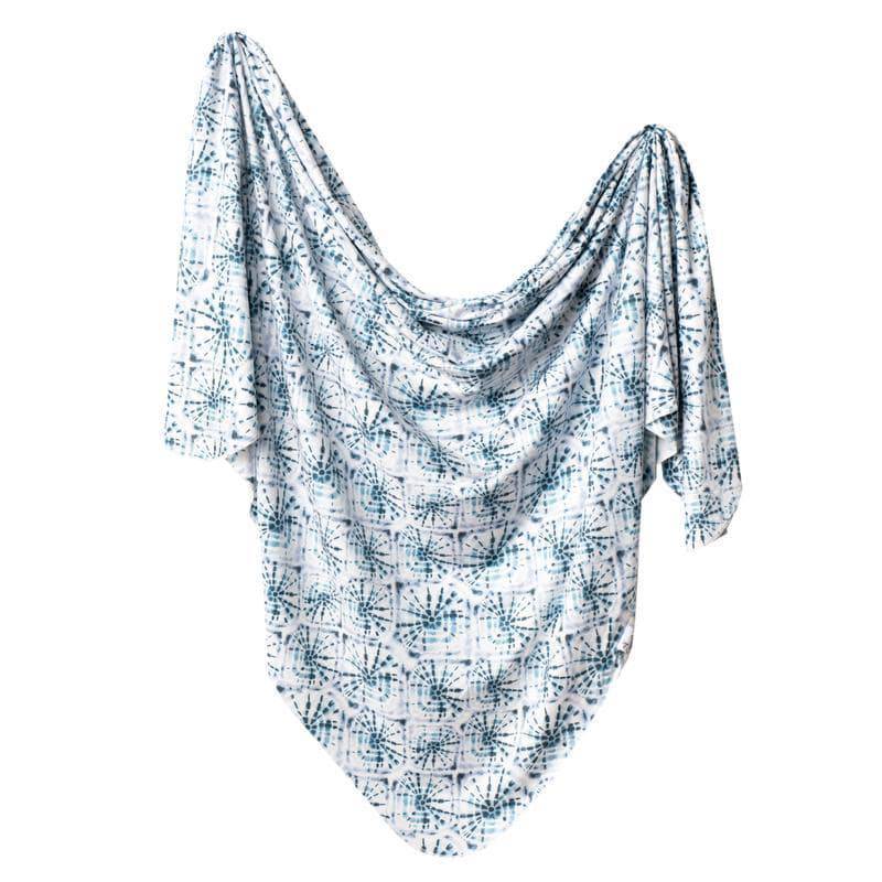 Indigo Knit Swaddle Blanket - Twinkle Twinkle Little One