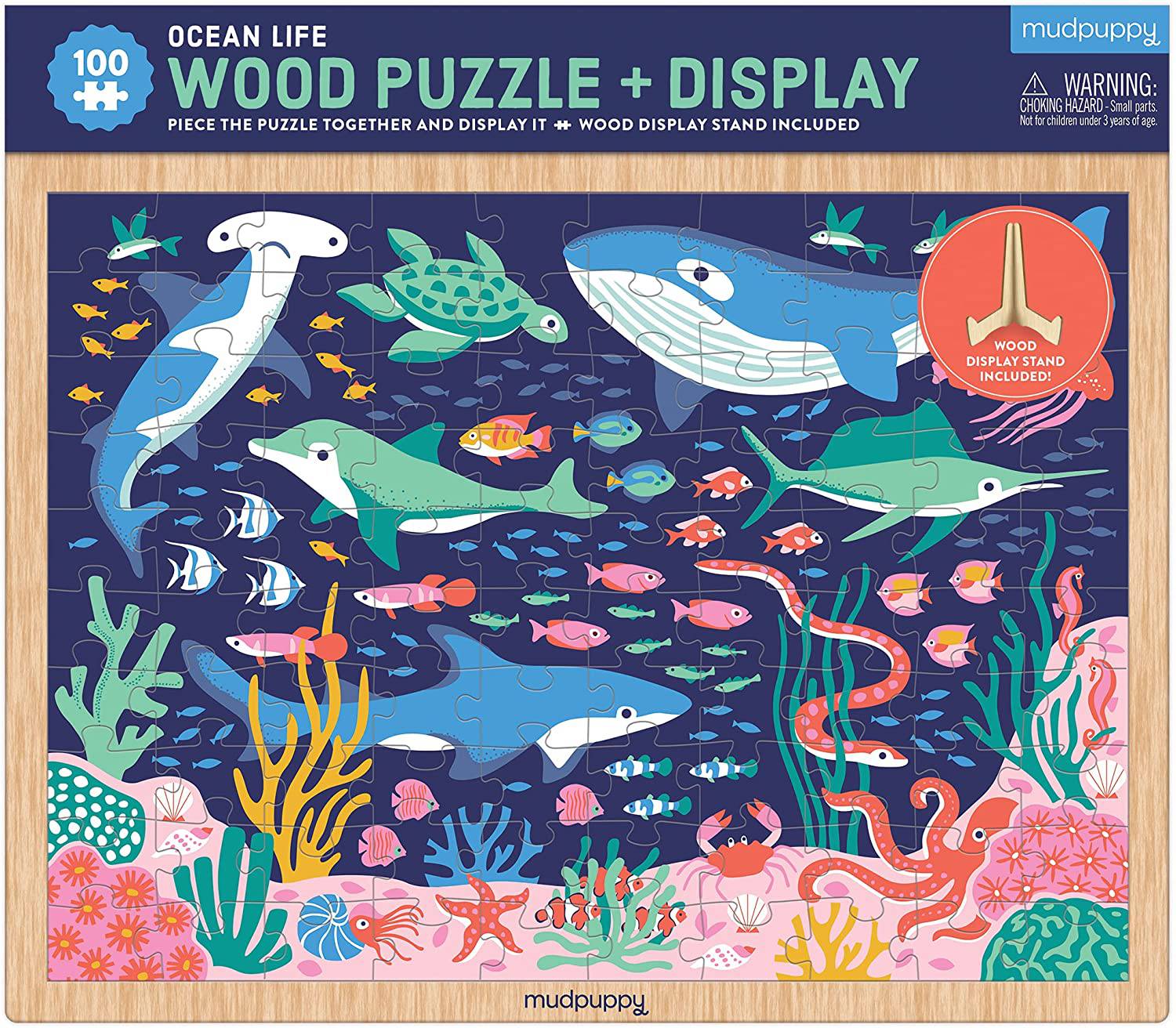 Ocean Life 100 Piece Wood Puzzle - Twinkle Twinkle Little One