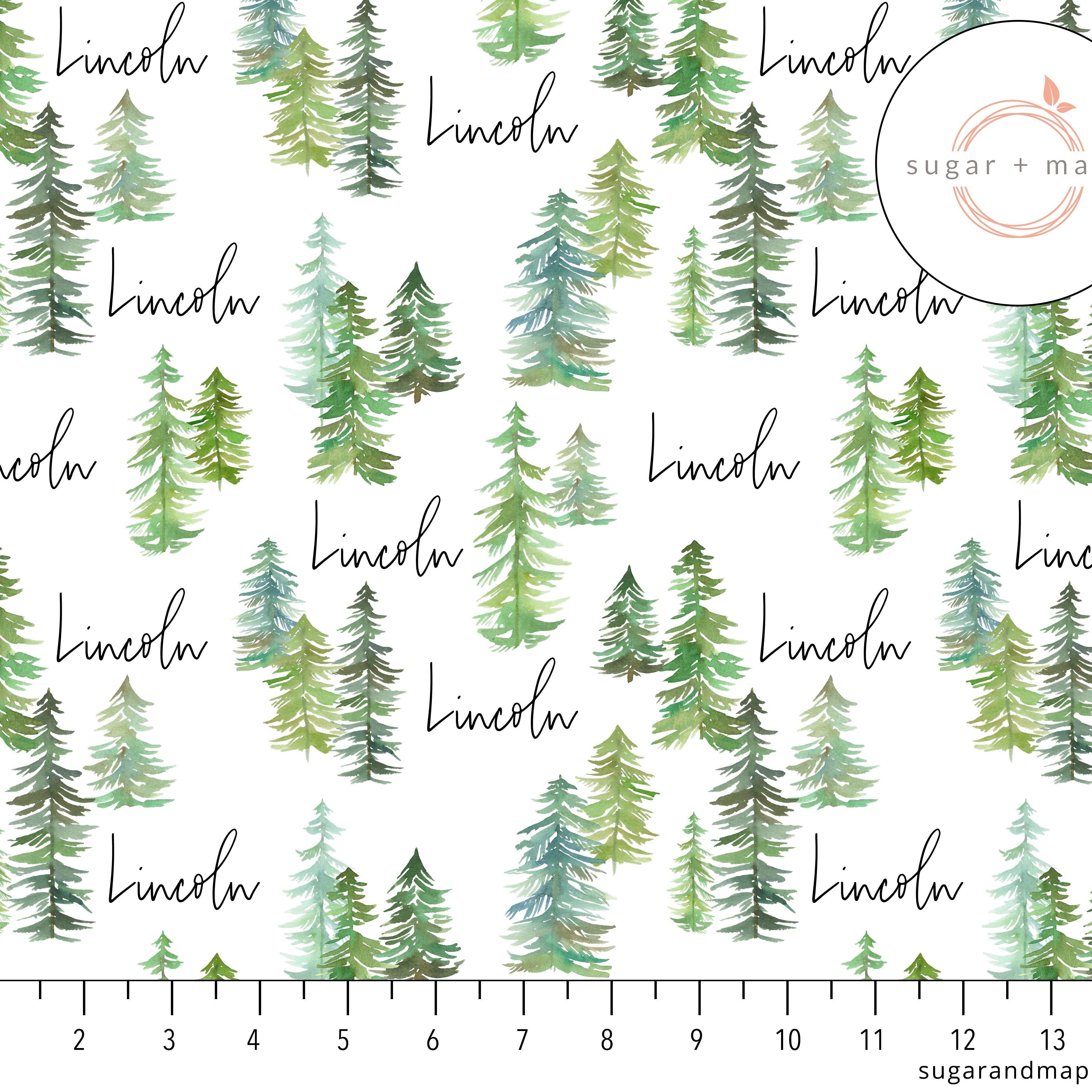 Sugar + Maple Personalized Stretchy Blanket | Pine Tree - Twinkle Twinkle Little One